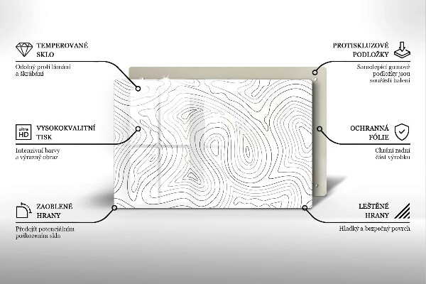 Tagliere in vetro temperato Forme astratte