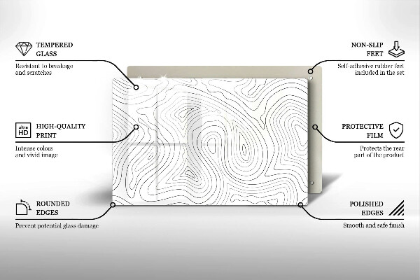 Tagliere in vetro temperato Forme astratte