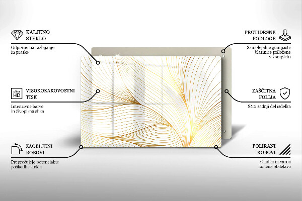 Tagliere in vetro temperato Modello di linee moderne