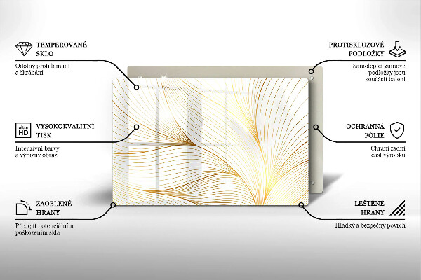 Tagliere in vetro temperato Modello di linee moderne