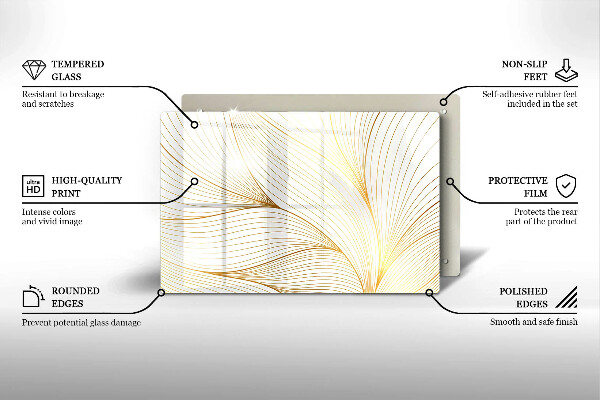 Tagliere in vetro temperato Modello di linee moderne