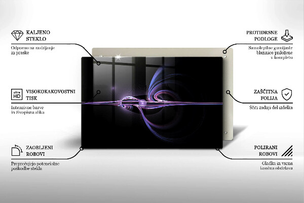 Tagliere in vetro temperato Astrazione moderna