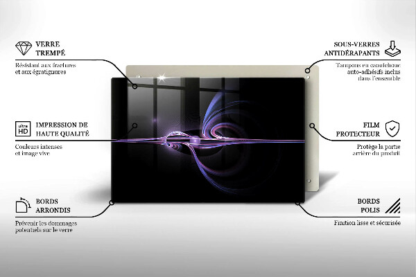 Tagliere in vetro temperato Astrazione moderna