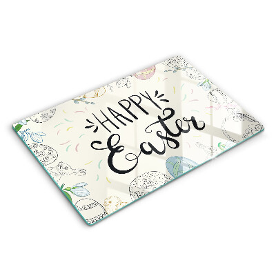 Tagliere in vetro temperato Happy Easter