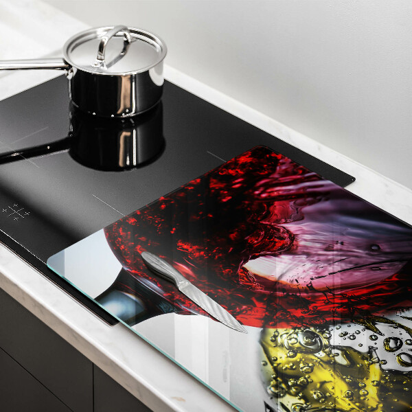 Tagliere in vetro temperato Bicchieri di vino