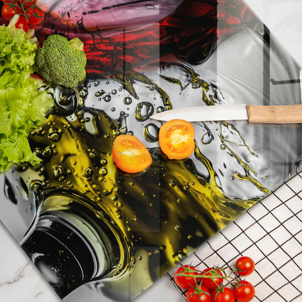 Tagliere in vetro temperato Bicchieri di vino