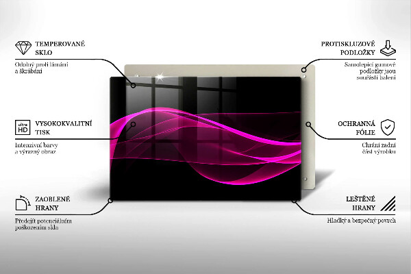 Tagliere in vetro Astrazione rosa