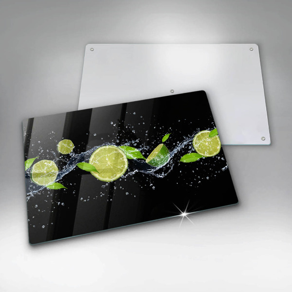 Tagliere in vetro temperato Acqua di menta e lime