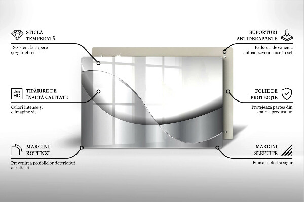 Tagliere in vetro temperato Disegno di linee astratte
