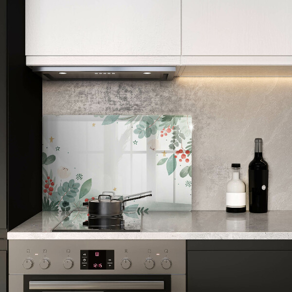 Tagliere in vetro temperato Foglie ad acquerello