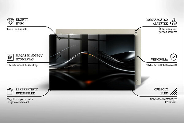 Tagliere in vetro Progettazione 3D astratta