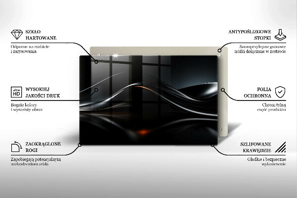 Tagliere in vetro Progettazione 3D astratta