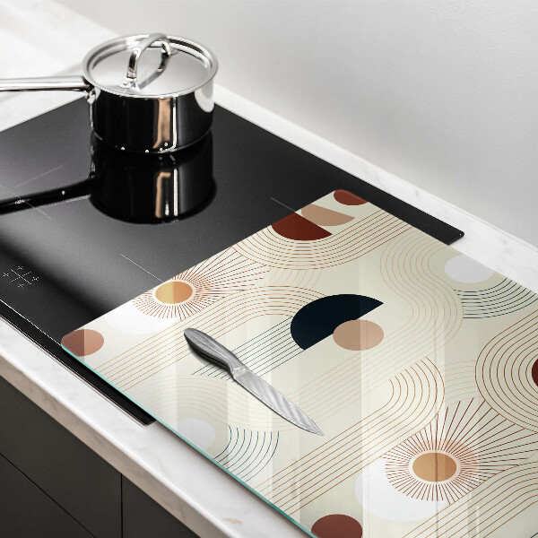 Tagliere in vetro temperato Forme geometriche boho