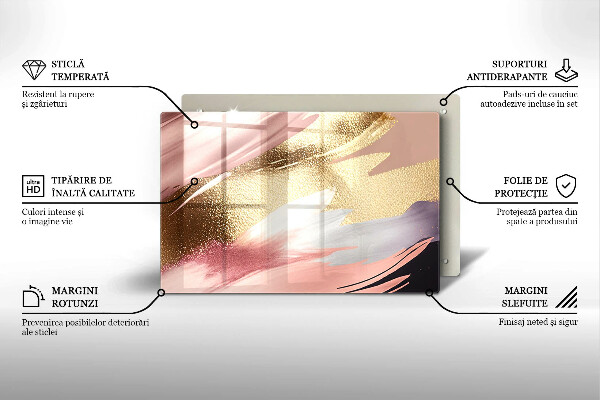 Tagliere in vetro Macchie pastello