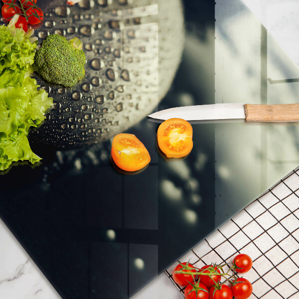 Tagliere in vetro Fiori pietre zen