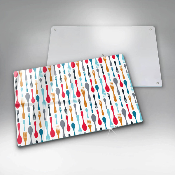 Tagliere in vetro Illustrazione del cucchiaio