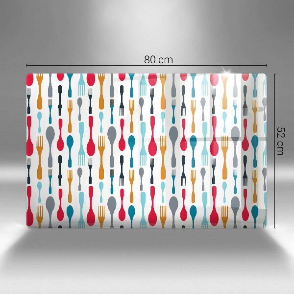 Tagliere in vetro Illustrazione del cucchiaio