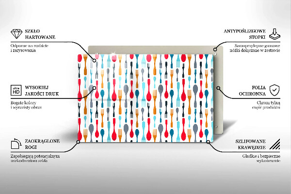 Tagliere in vetro Illustrazione del cucchiaio