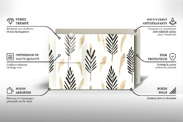 Tagliere in vetro Piante bohémien