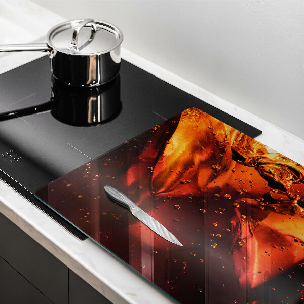 Tagliere in vetro Bevanda alla cola con ghiaccio