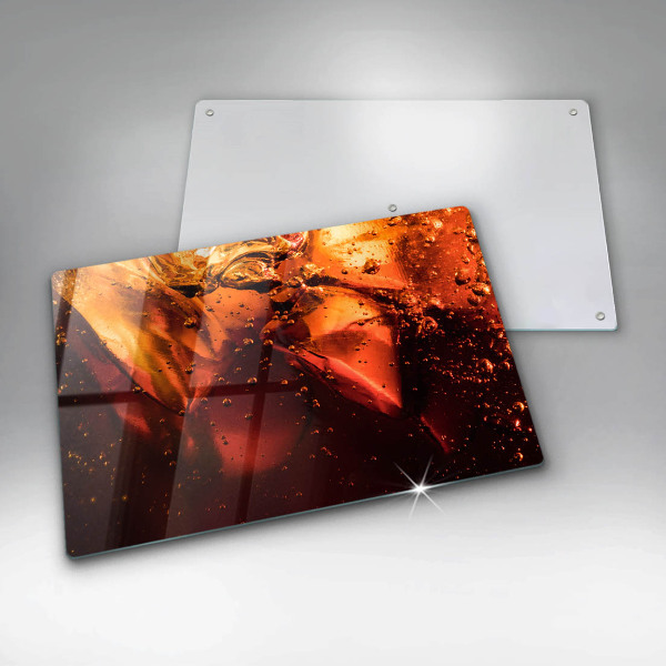 Tagliere in vetro Bevanda alla cola con ghiaccio