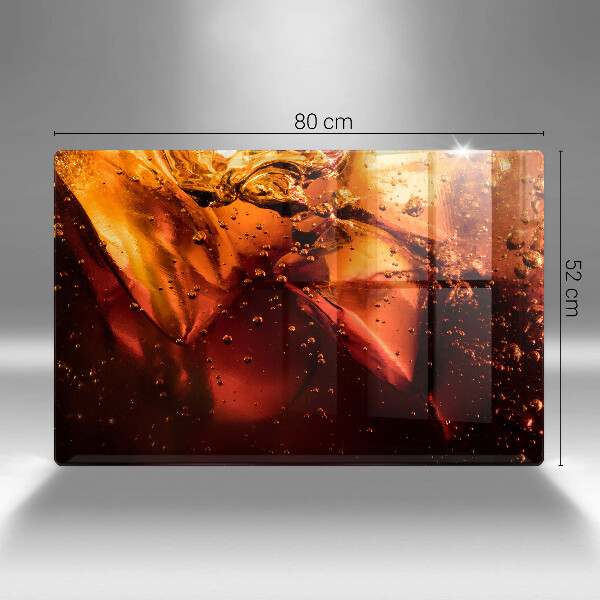 Tagliere in vetro Bevanda alla cola con ghiaccio