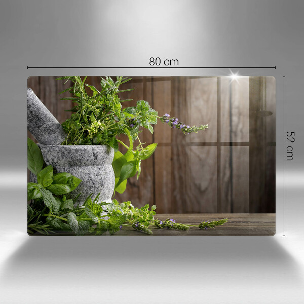 Tagliere in vetro Erbe verdi