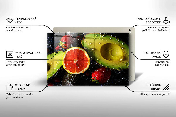Tagliere in vetro Frutta e verdura