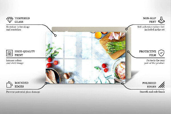 Tagliere in vetro Ingredienti in cucina