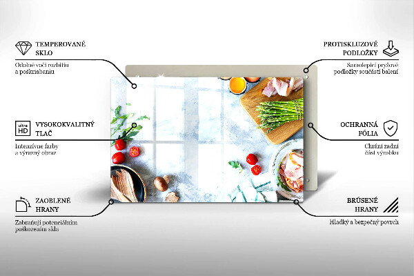 Tagliere in vetro Ingredienti in cucina