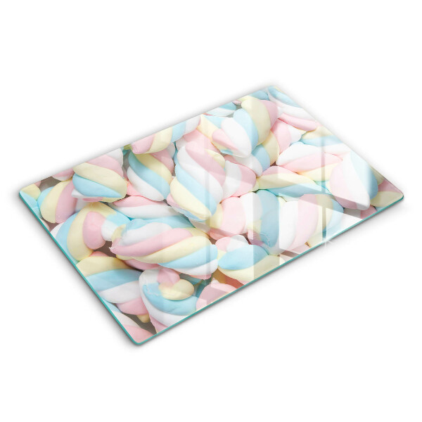 Tagliere in vetro Marshmallow colorati