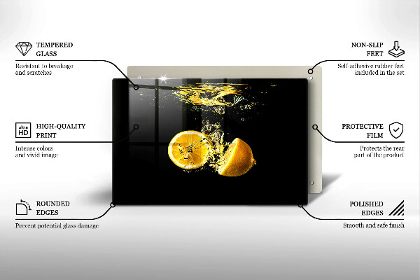 Tagliere in vetro temperato Succoso frutto di limone