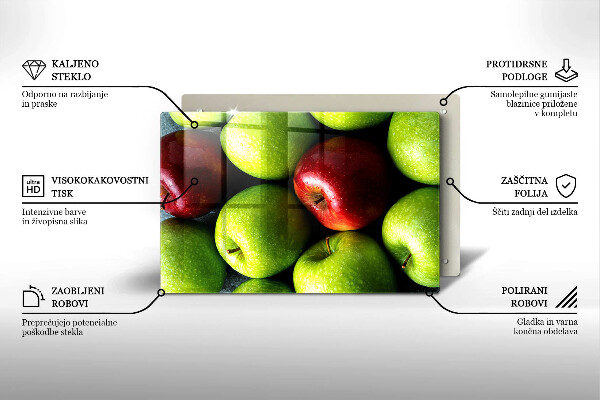 Tagliere in vetro Mele succose