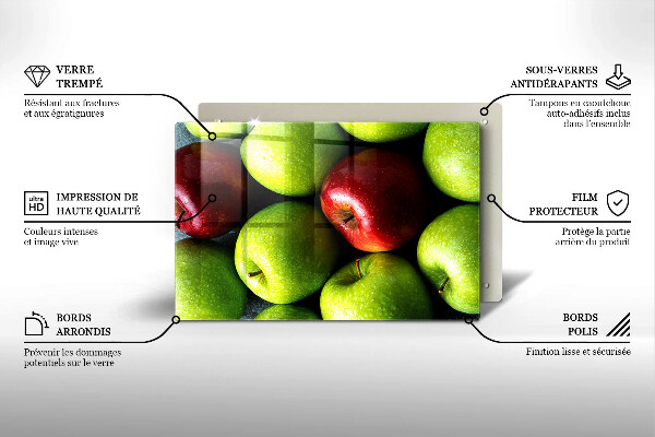 Tagliere in vetro Mele succose