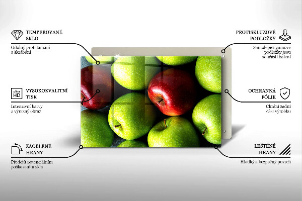 Tagliere in vetro Mele succose