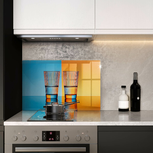 Tagliere in vetro Due bicchieri d'acqua