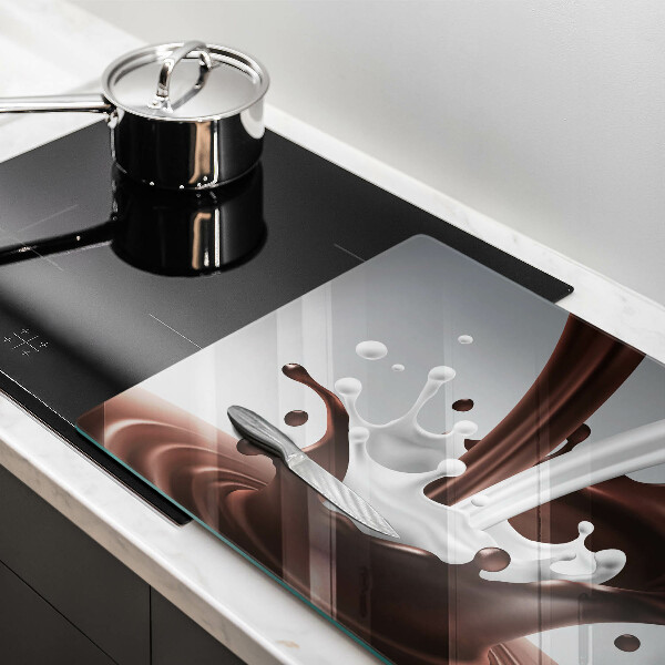 Tagliere in vetro Latte e cioccolato