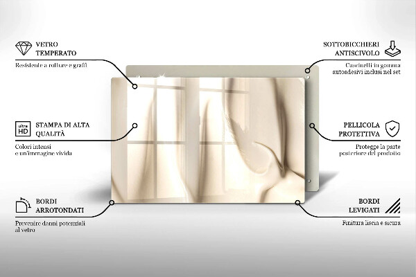 Tagliere in vetro Gelato cremoso