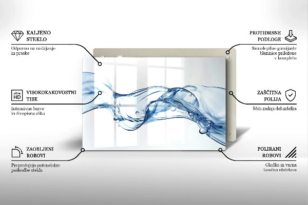 Tagliere in vetro Acqua cristallina