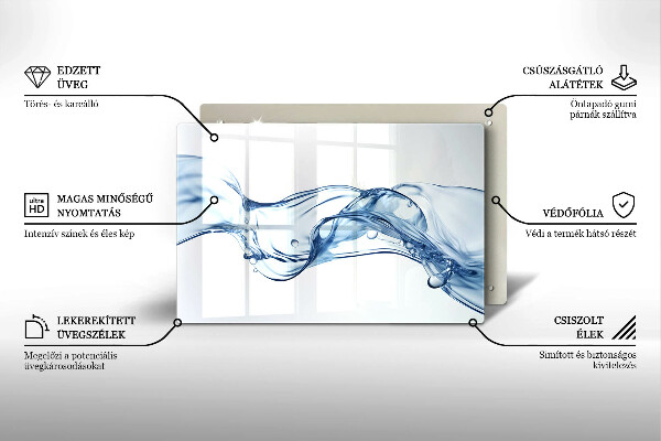 Tagliere in vetro Acqua cristallina