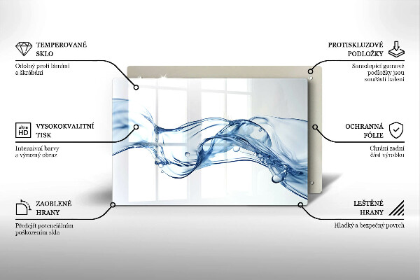 Tagliere in vetro Acqua cristallina