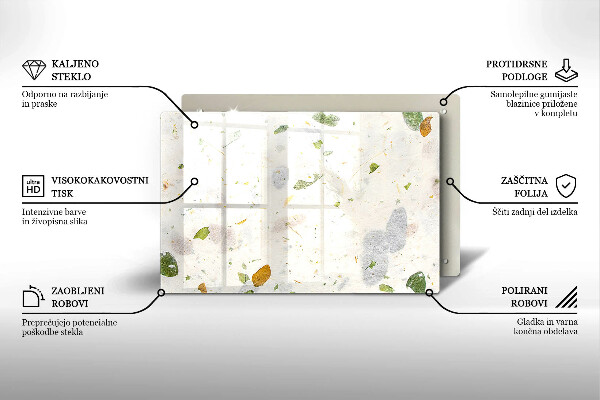 Tagliere in vetro Foglie cadenti