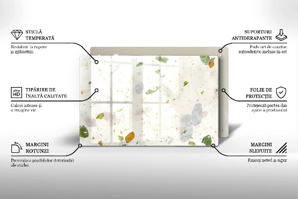 Tagliere in vetro Foglie cadenti