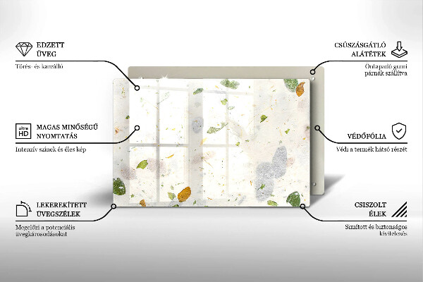 Tagliere in vetro Foglie cadenti