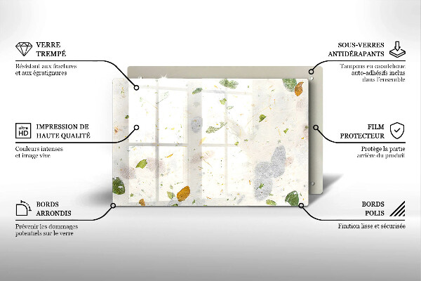 Tagliere in vetro Foglie cadenti