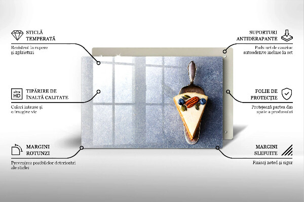 Tagliere in vetro Pezzo di torta