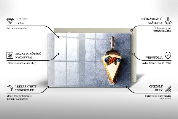 Tagliere in vetro Pezzo di torta