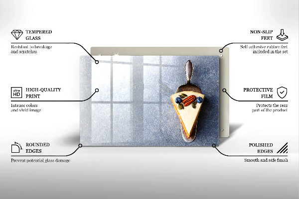 Tagliere in vetro Pezzo di torta