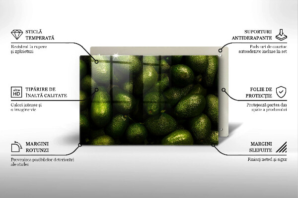 Tagliere in vetro Frutto dell'avocado