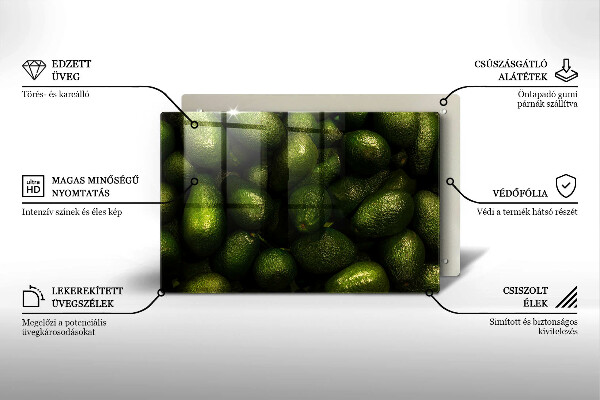 Tagliere in vetro Frutto dell'avocado